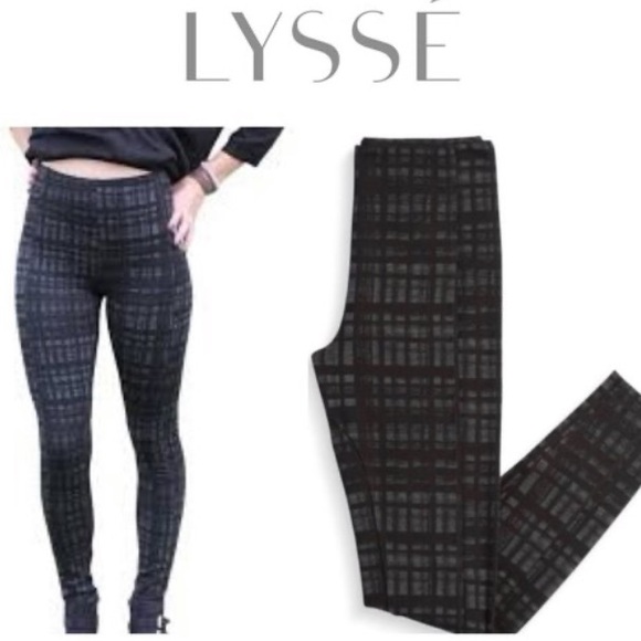 Lysse Pants - Lysse High Waist Plaid Print Leggings size Medium